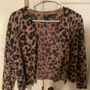 Cashmere Leopard Cardigan